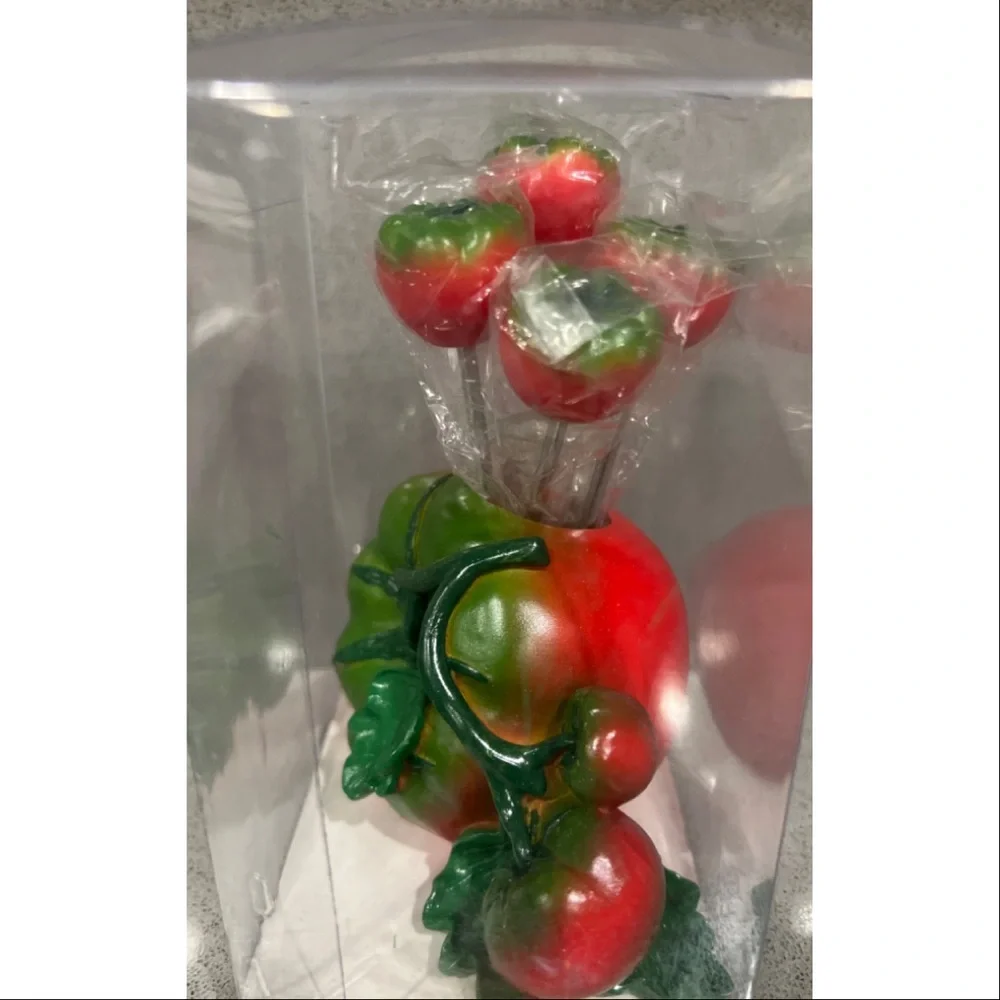 Tomato design small fork for dessert, fruits , cheese etc